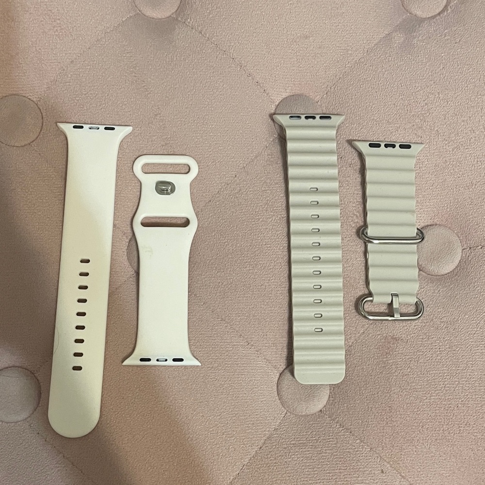 Elegant Cream Smartwatch Band Set